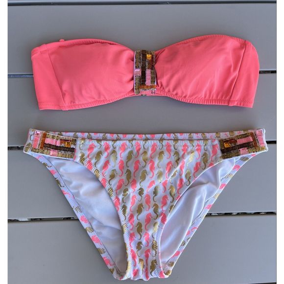 Victoria’s Secret seahorse print bikini - size M - multicolored - Picture 1 of 12